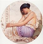 John William Godward Famous Paintings - A Grecian Girl